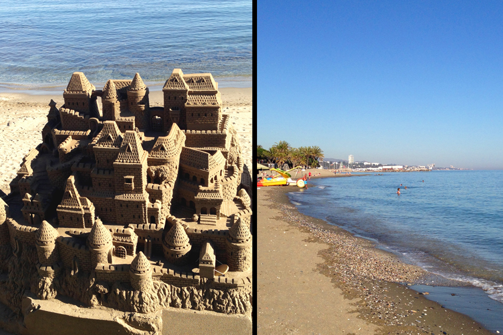 Sand castles in Costa del Sol